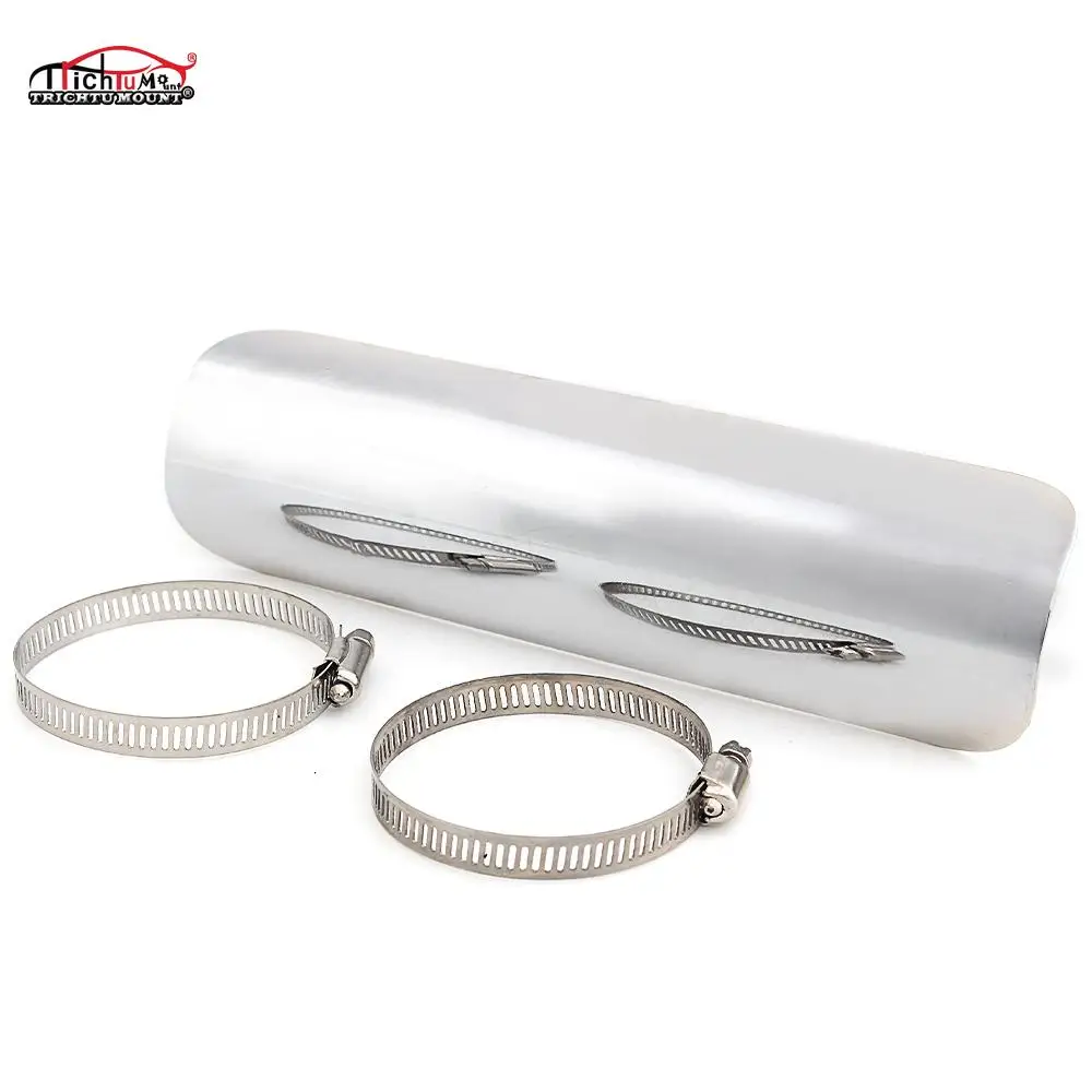 Motorcycle Chrome Exhaust Muffler Pipe Heat Shield Cover Guard Car Covers Universal For Harley Custom Chopper Cruiser