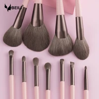 beili 11pcs pink professional synthetic makeup brushes set powder highlighter blending eyeshadow eyebrow brochas maquillaje