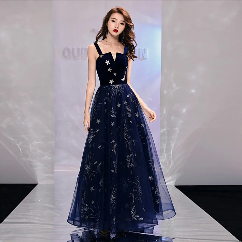 Длинные вечерние платья Новое поступление 2019 Элегантное повседневное кружевное