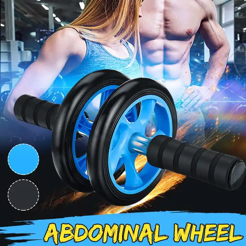 

441lb Ab Roller Gym Roller Trainer Training Muscle Exercise Equipment Home Fitness Double Wheel Abdominal Power Wheel+Knee Pad