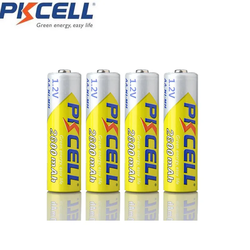Аккумуляторные батарейки PKCELL NIMH АА 2300 2600 мА · ч 4 шт.|battery 1.2v|rechargeable batterybattery a |