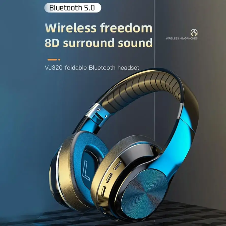Hi Fi стереонаушники Bluetooth музыкальные наушники гарнитура с поддержкой FM и SD карт