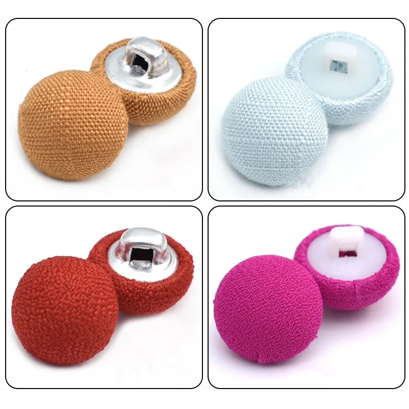 6 шт. круглые тканевые пуговицы 10 мм | Дом и сад