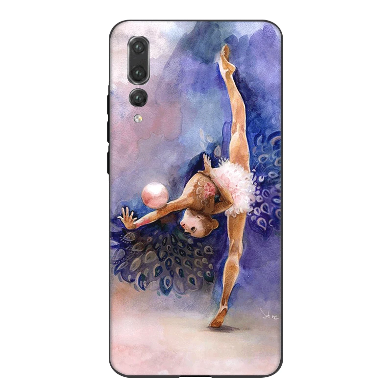 Чехол для телефона из ТПУ Honor Note 10 View 20 6A 7A 7C 7X8 8X 8C 9X9 Lite Pro Cover Painting Girl Sport