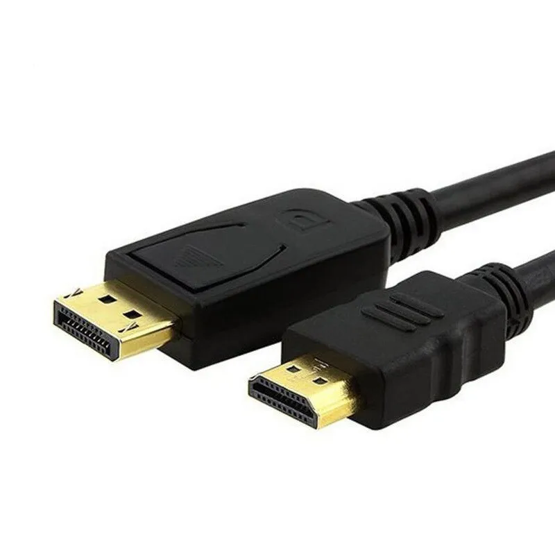 

DisplayPort to HDMI-compatible Cable 1.8M 1080P Display Port DP to HDMI-compatible Cable for Connecting Laptop to Projectors