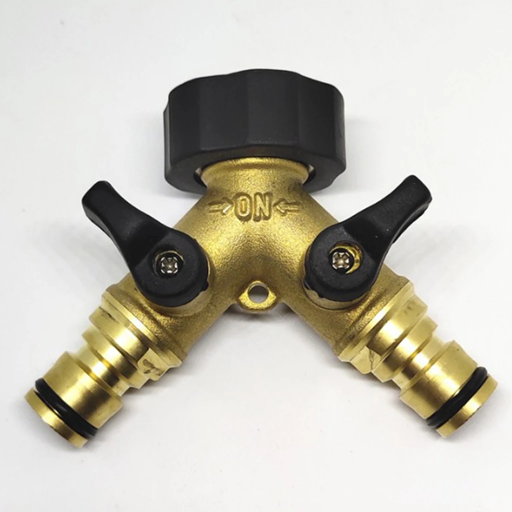 Heavy Duty Brass Garden 3/4 Hose Connectors Tap Splitter (2 Way) Y Shape Valve| New and Improved Design | Автомобили и мотоциклы