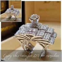 size 6 10 creative banquet wedding ring women wedding engagement white jewelry butterfly ring set