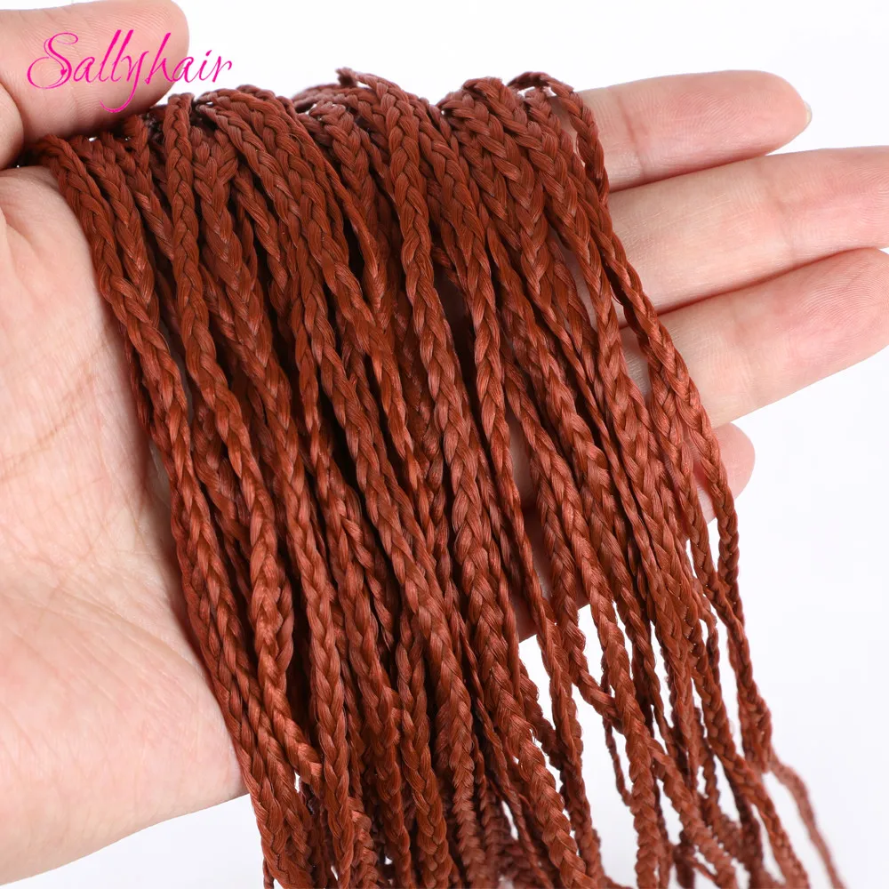 Sallyhair, Zizi, косички, вязанные крючком, коробка, косички, цветные синтетические волосы для наращивания, жук, серый блонд, вязанные волосы, 48 прядей/упаковка - Цвет: 350