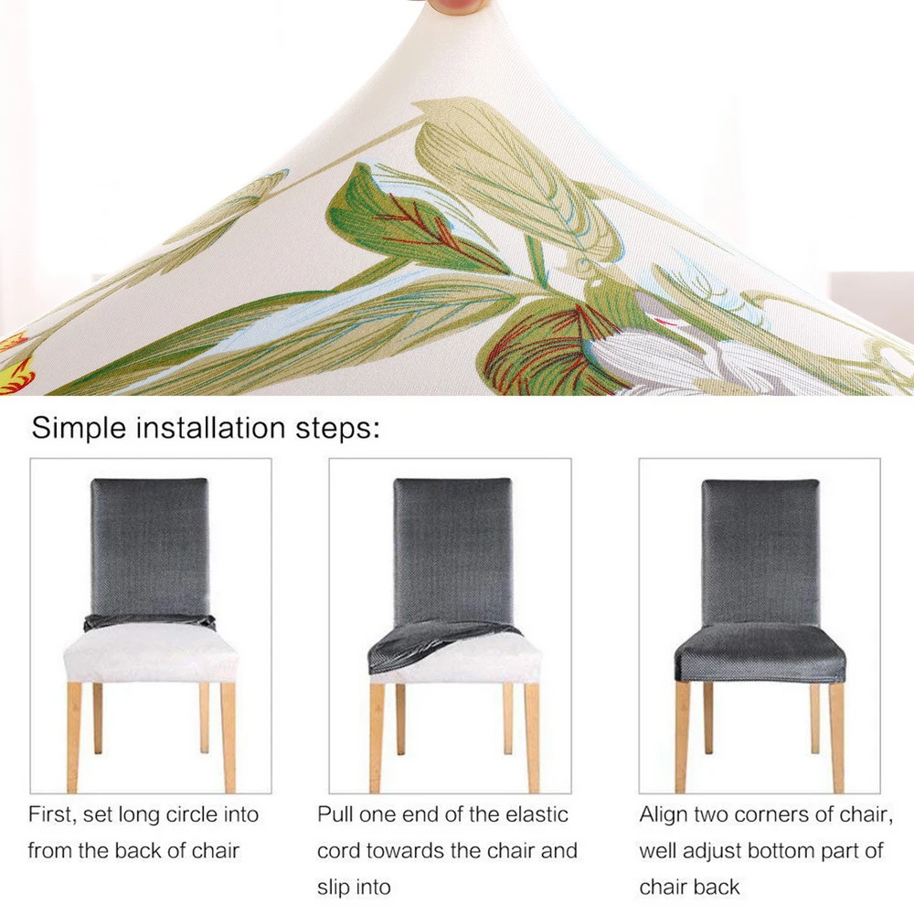 1/4/6 шт спандекс Чехол для стула съемный моющийся анти-грязный чехол сиденья с