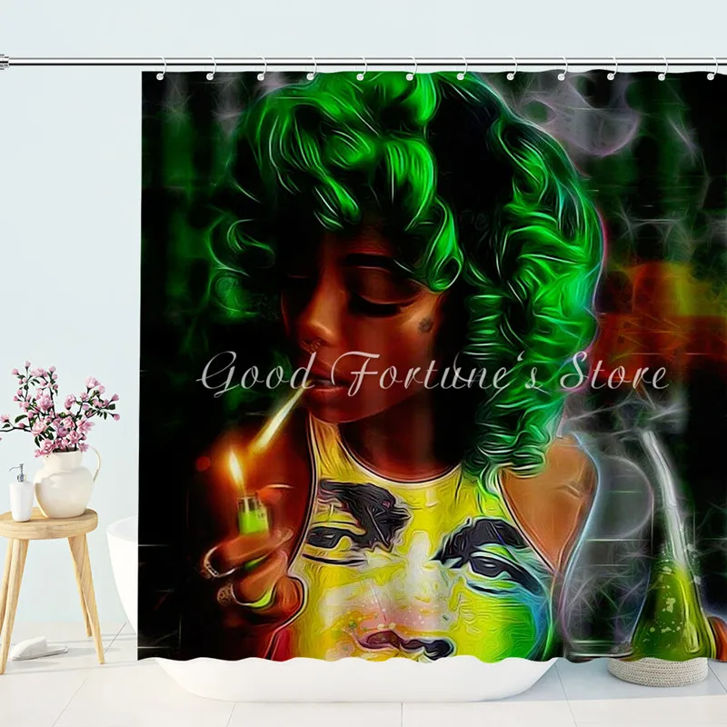 

Women Beauty Lovely Black African shower curtain