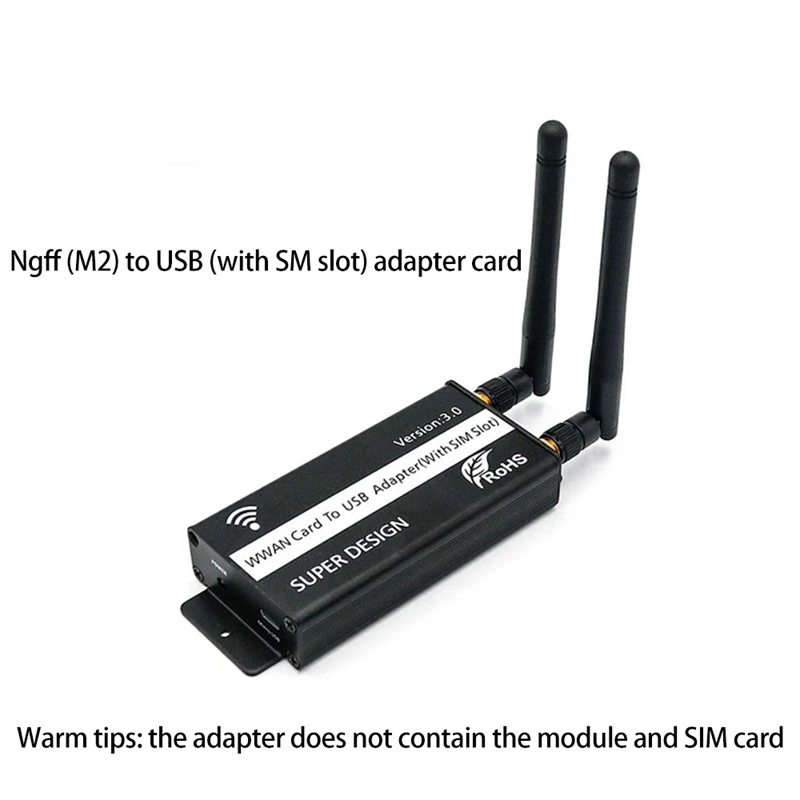 Беспроводной адаптер NGFF M.2 Key B к USB со слотом для Sim-карты модуля WWAN/LTE/4G настольного