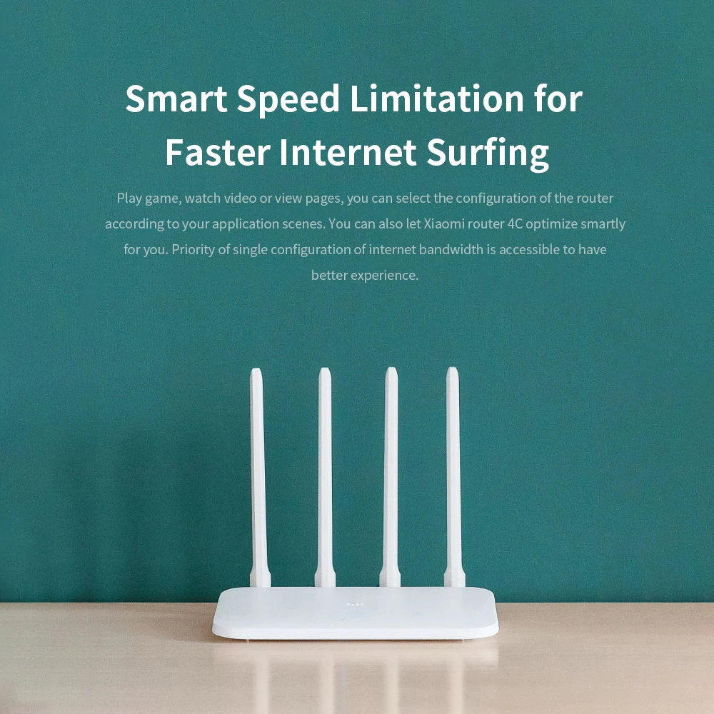 Оригинальный Wi-Fi роутер Xiaomi с умным управлением 4C 64 ОЗУ 300 Мбит/с 2 4G 802 11 b/g/n 4
