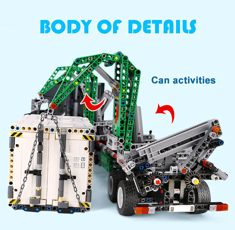 20076 серия Technic набор "большой грузовик" совместим с 42078 строительными блоками, кирпичи, обучающая игрушка, рождественский подарок