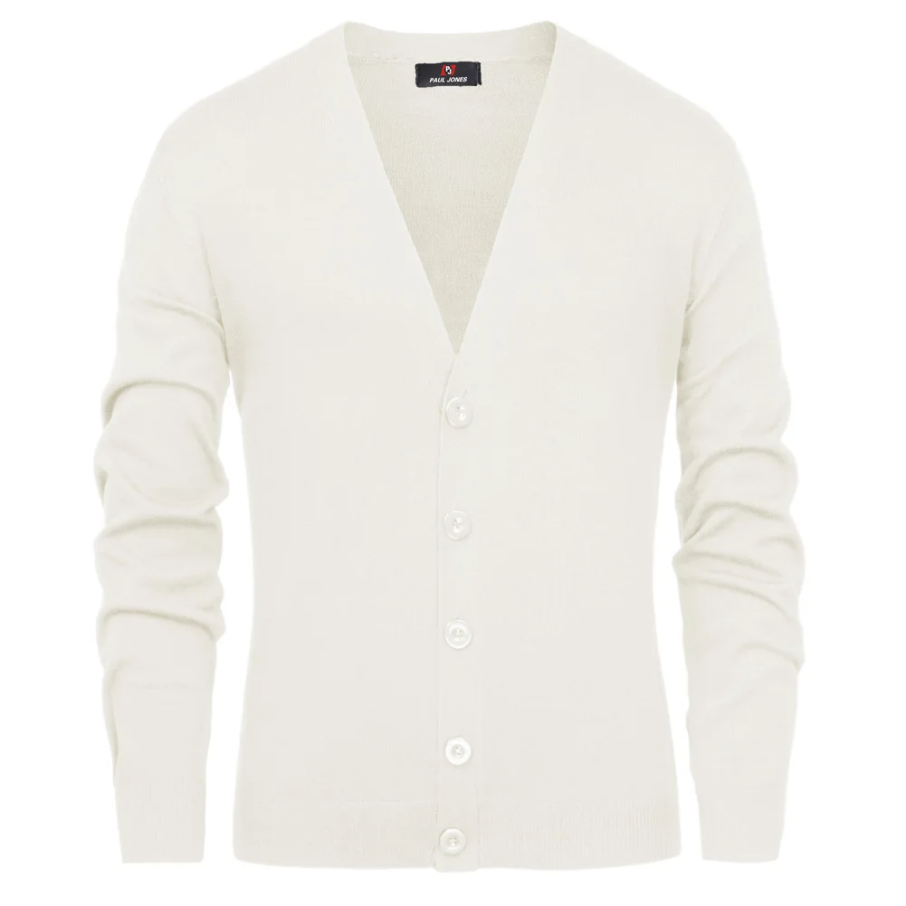 

Men sweater Stylish Long Sleeve V-Neck Button-Placket Knitting Coat fashion pure color warm open stitch Knitwear Cardigan tops