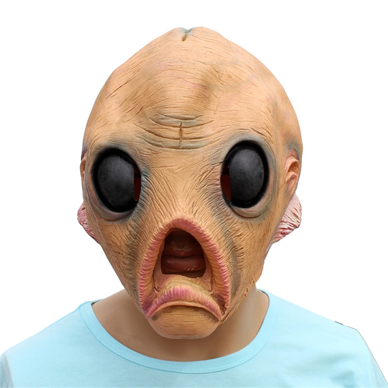 Alien Extraterrestrial Funny Latex Unisex Movie Cosplay Anime costume Prop Adult Animal Party Mask for Halloween | Тематическая