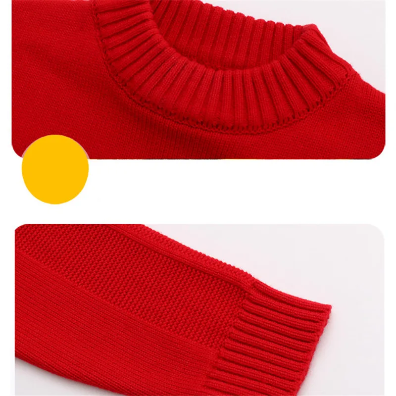 

New Fashion Teenage Sweater For Boy Knitting Kids Boys Knitted Pullover Kids Autumn Winter Wear Red Orange Beige Color 5-14 Year