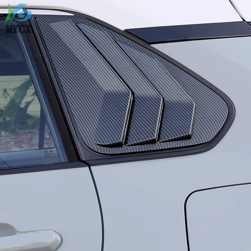 

2PCS ABS Carbon Fiber Car Window Triangle Trims Styling For Toyota RAV4 RAV 4 XA50 2019 2020 2021