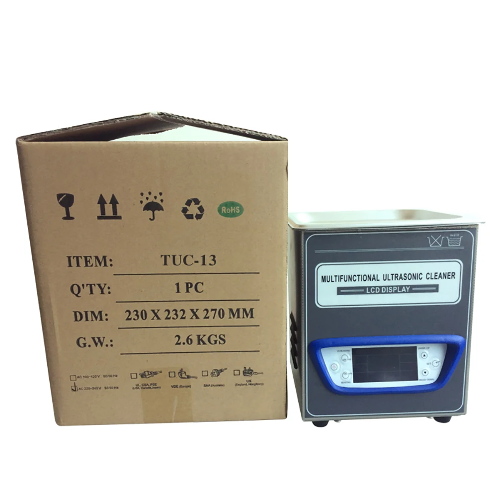 Многофункциональный Ультразвуковой очиститель TUC 13 с ЖК дисплеем цифровой
