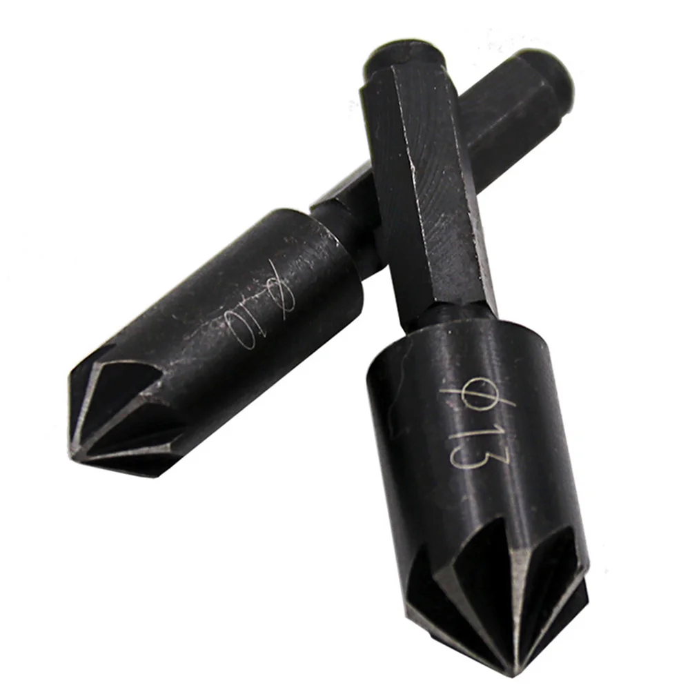 

2 Sets of Carbon Steel Seven-blade Chamfering Cutter Drilling Bits High Quality