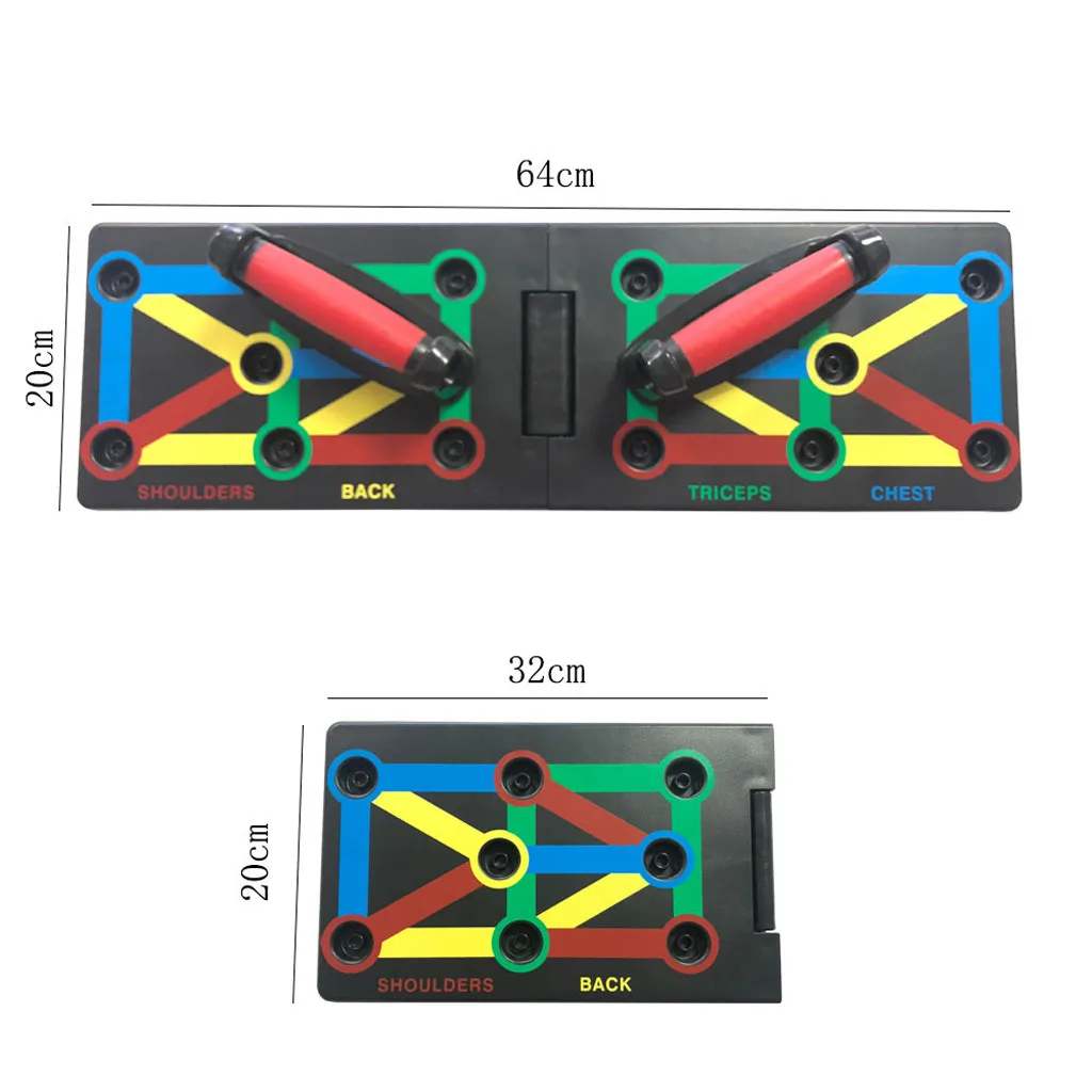 New Style Upgrade 12 in 1 Push Up Rack Foldable Board Train Fitness Support Exercise Stands Equipment essential | Спорт и