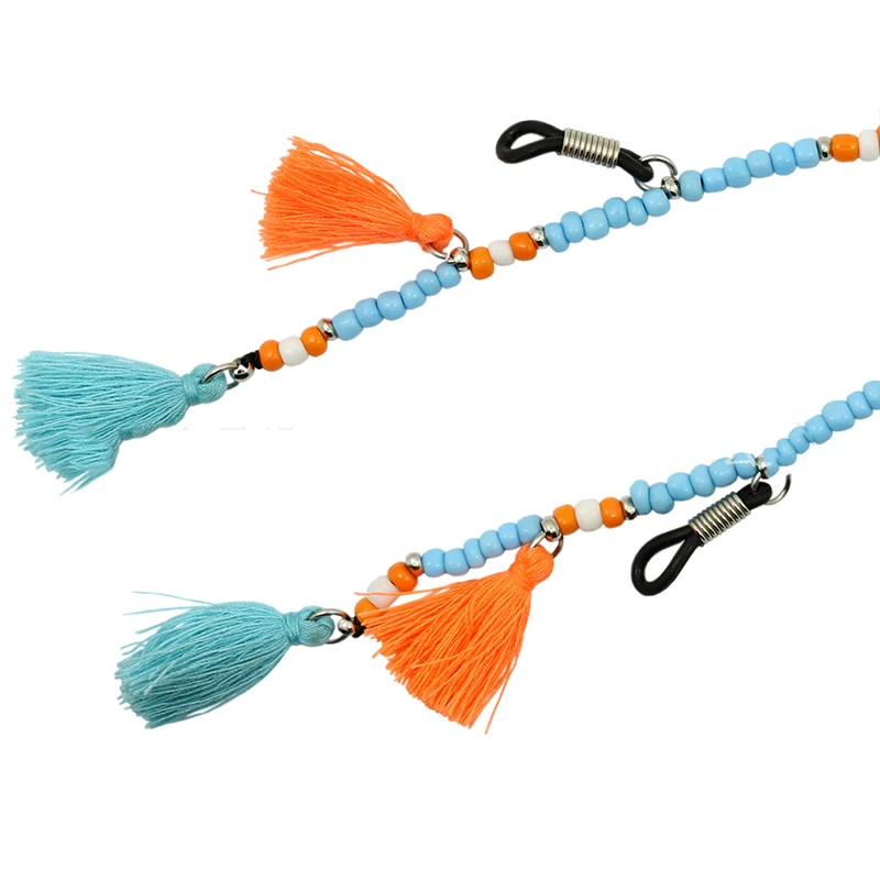 

New Arrival Retro Beads Eyeglass Sunglasses Spectacle Cord with Tassels Neck Strap String Chain Link Holder