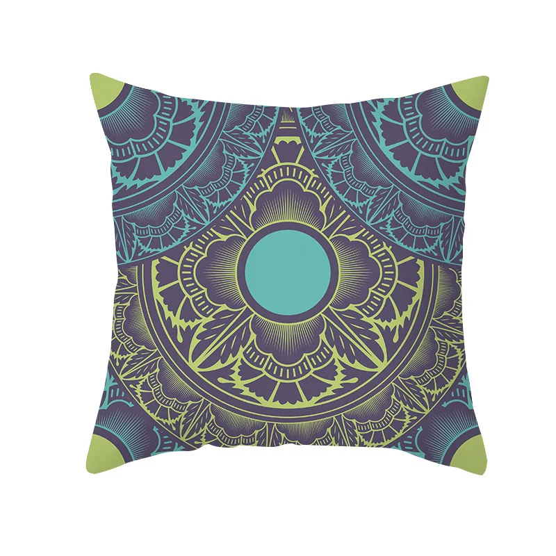 

Mandala pillowcase geometric abstract peach skin pillowcase sofa office cushion cover home wholesale