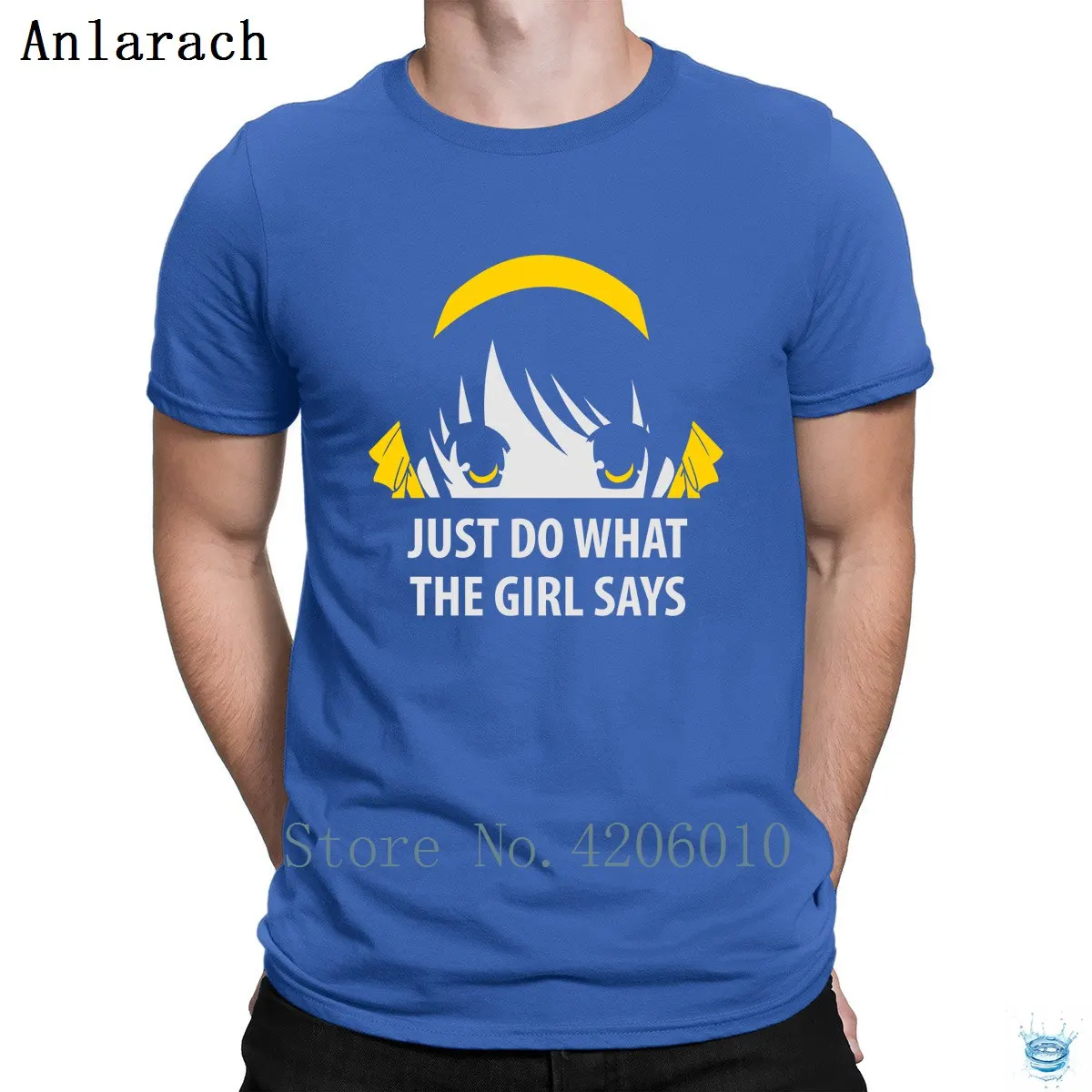 Футболка Suzumiya Haruhi Just Do What The Girl натуральный дизайн солнечный свет Мужская