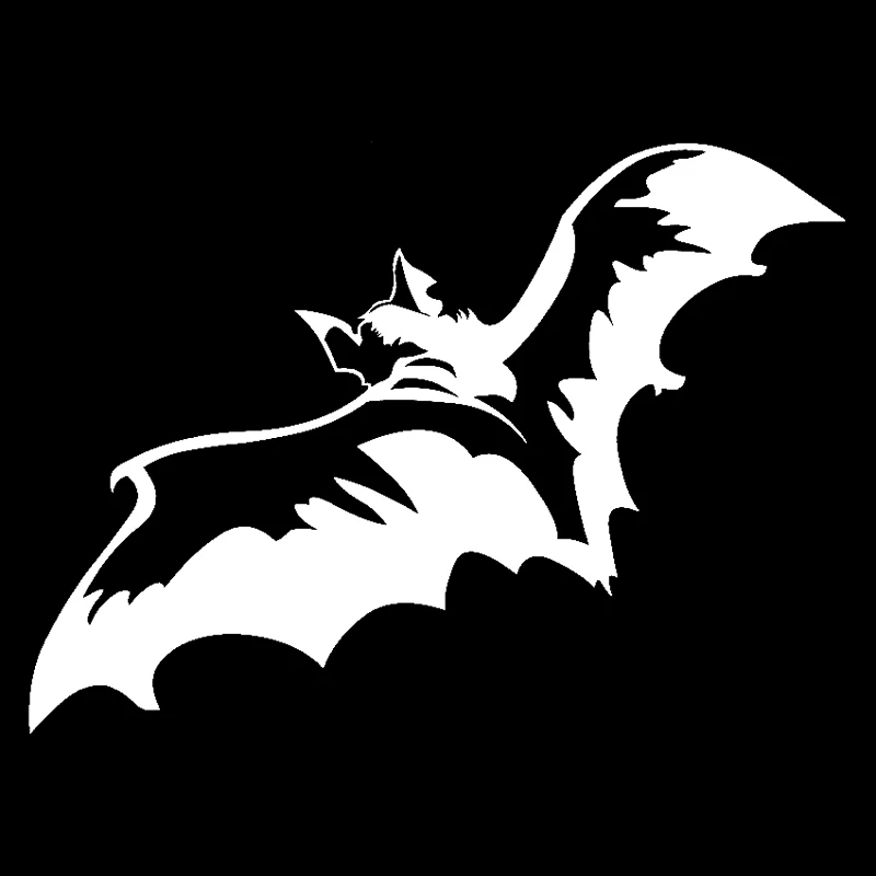 

15x11cm Flying Bat Cartoon Animal Car Sticker Motorcycle Vinyl Decal Black/Silver