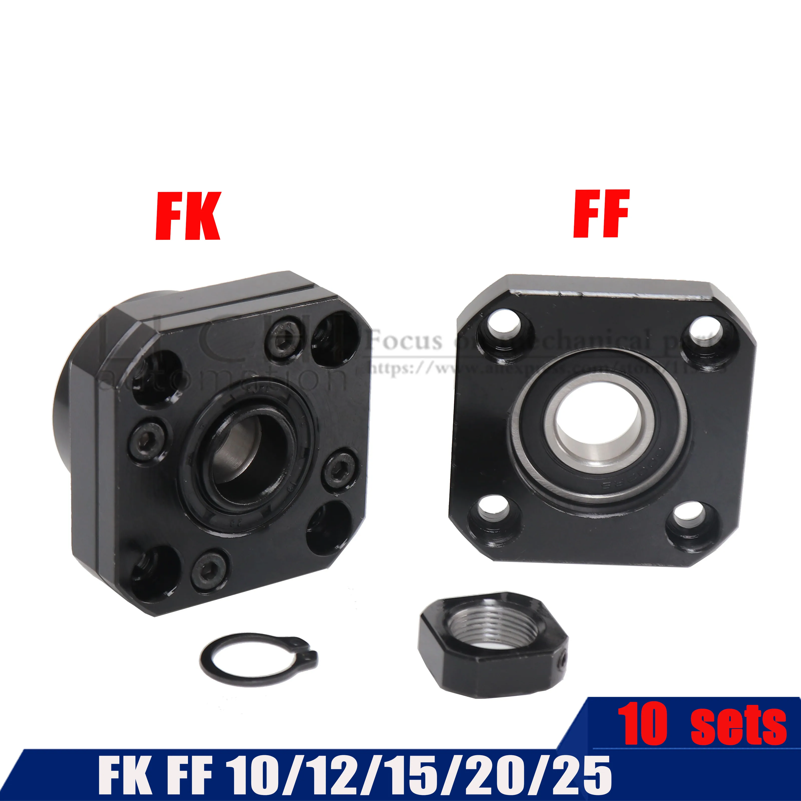 10 комплектов FK FF Set FK12FF12 FF10FK10 FF15FK15 FF17FK17 FF20FK20 для SFU1204 sfu2005 шариковый винтовой Конец