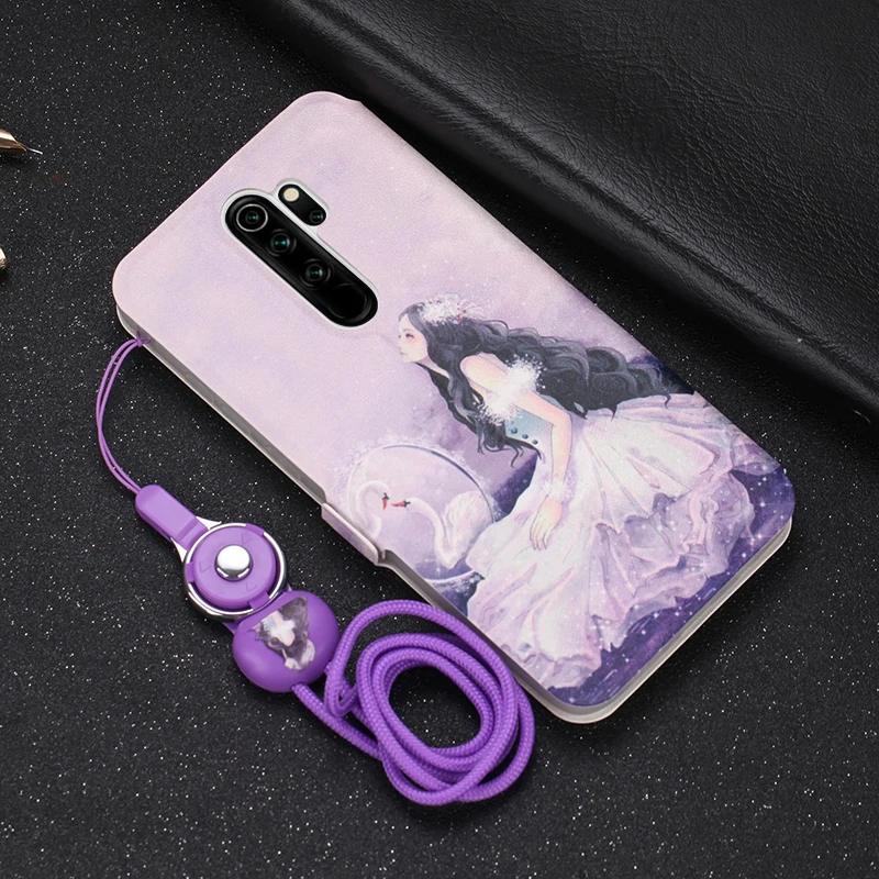 Для Xiao mi Red mi Note 8 7 6 5 Pro милый раскрашенный флип-кошелек с подставкой кожаный чехол красный mi 8A 8 mi 9 8 mi A2 Lite 6X Чехол-книжка