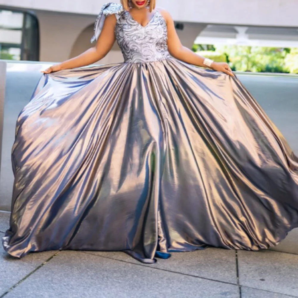 

Minimalist Party Dress Spring Summer Fashion Temperament Elegant Designer Backless One Shoulder Bowknot Sexy V-neck 2021