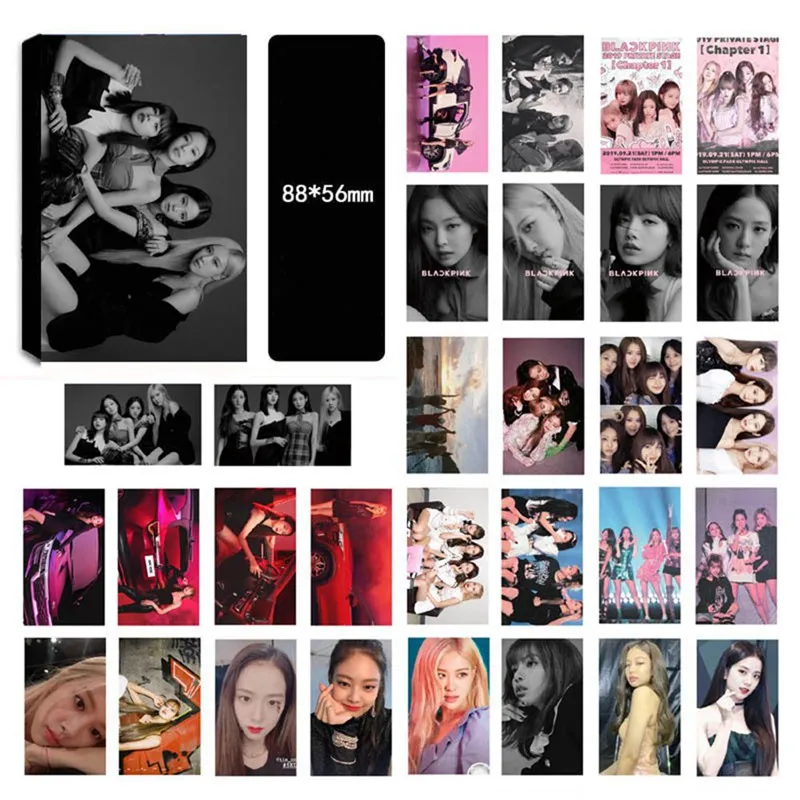 30 шт./кор. KPOP Blackpink Team Lisa Jisoo Jennie Rose Album HD фото карточный зажим самодельный LOMO Card Photocard