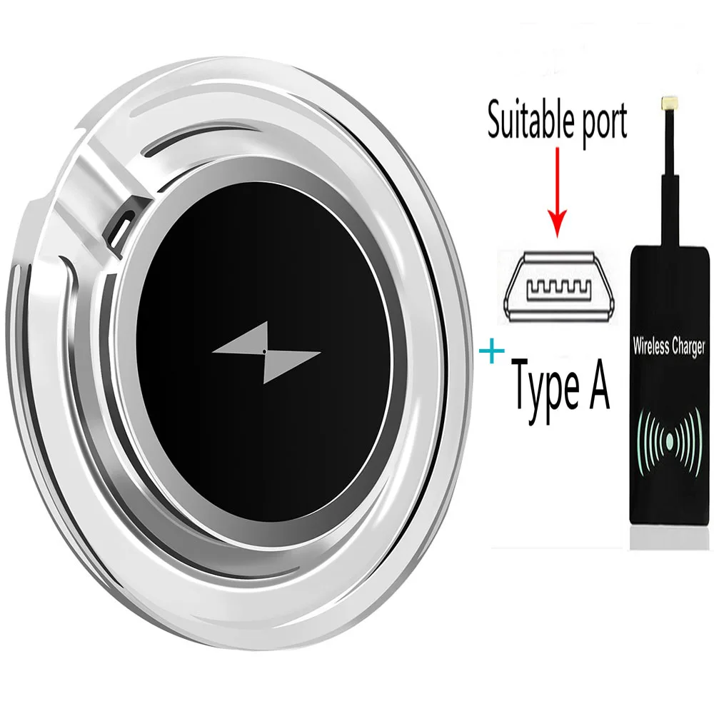 Type A kit 10 Вт беспроводной зарядный передатчик+ Qi приемник для Apple iPhone 4 5 5S SE 6 6S 6 7 Plus беспроводной зарядное устройство Комплект для samsung - Цвет: Type A kit