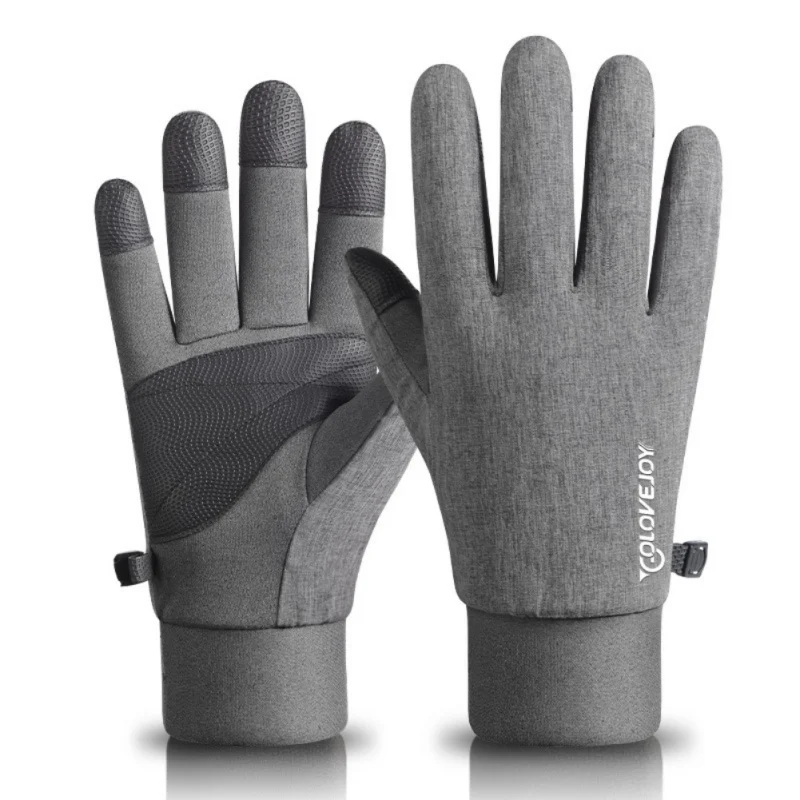 

Плюшевые лыжные перчатки для верховой езды, бархатные термостойкие перчатки для сенсорного экрана, ветрозащитные парные перчатки для акти...