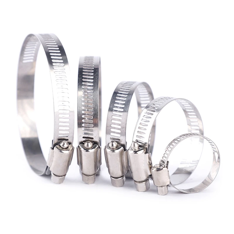 

80PCS boxed multi-size 304 stainless steel pipe clamp clamp holding American hose clamp combination
