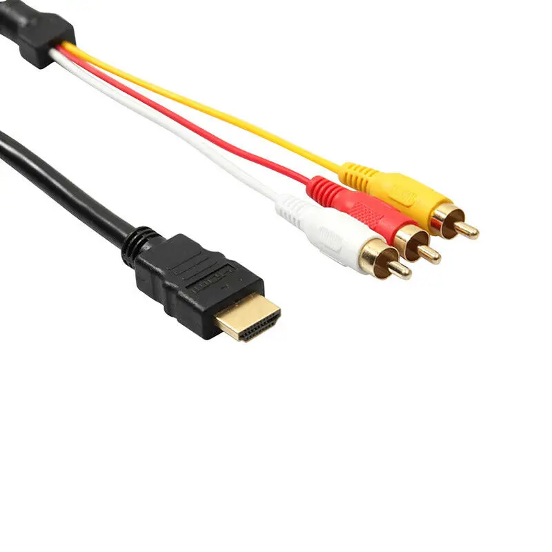 Кабель переходник Pripaso для HDTV и DVD 1 5 м HDMI папа 3 RCA аудио видео AV 1080p|Коробки передач