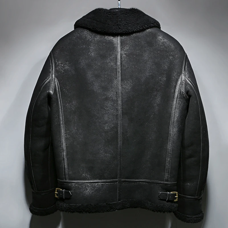 Denny &amp Dora новая мужская дубленка B3 короткая шуба черная кожаная куртка мужские