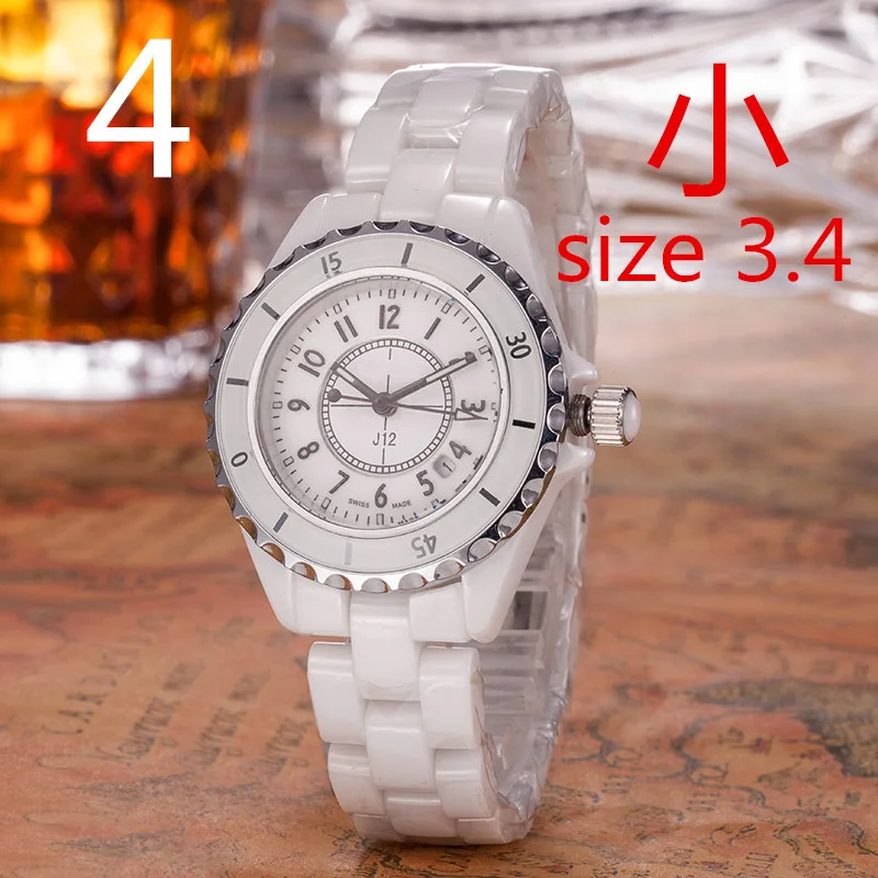 

New Men Women Couple Watch Luxury Brand Real Ceramic Sports Waterproof Wristwatch White Gold Classic Vintage Men Watches