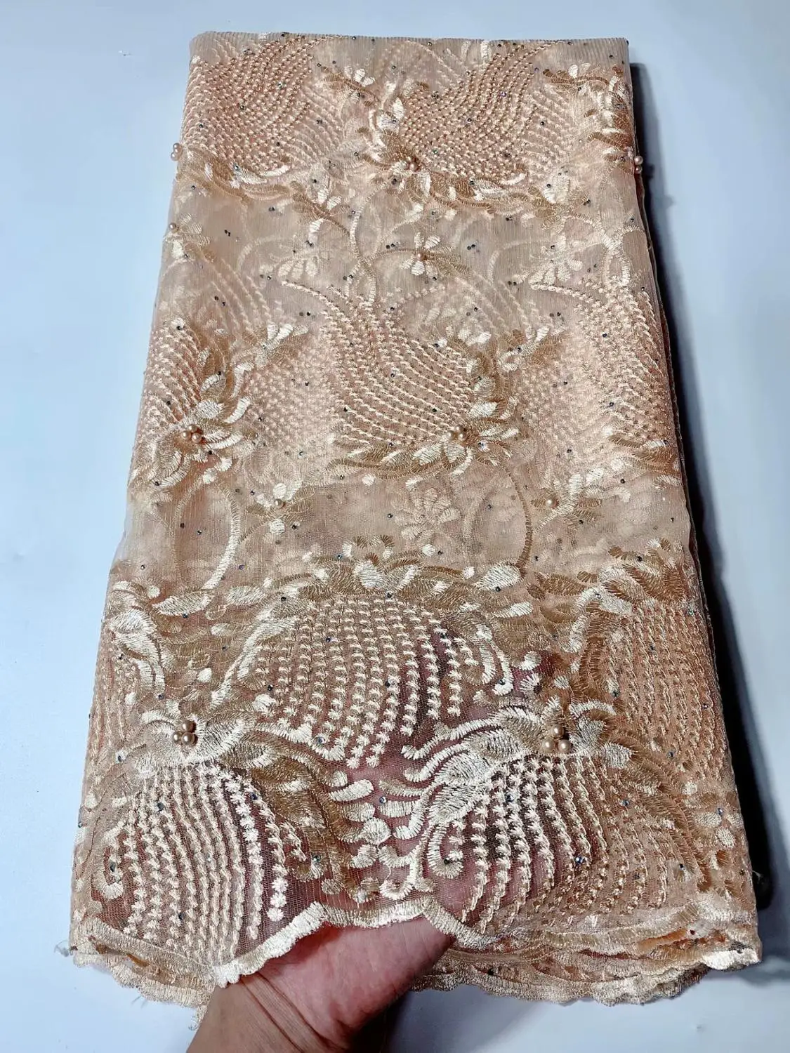 Свадебные камни кружево Золотое Африканское ткань высокого качества