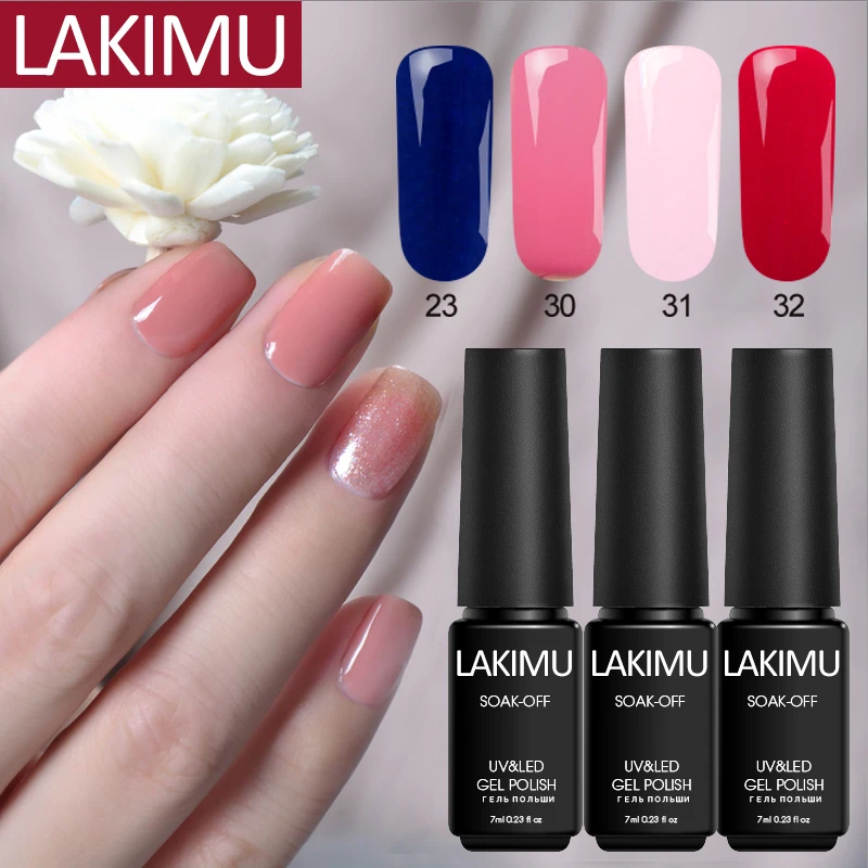 Lakimu Профессиональный Гель лак для ногтей 24 цветов отмачиваемый Перманентный УФ
