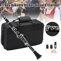 newly 17 key clarinet bakelite nickel plating black student bb clarinet wcase