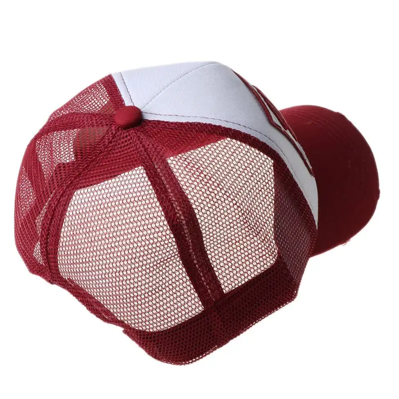 

23GD Unisex Vintage Western Letters Embroidered Logo Patch Baseball Breathable Mesh Back Casual Distressed Snapback Trucker