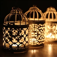 hollow pattern bird cage can hold candles metal candle holders creative home furnishings