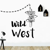 modern wild west family wall stickers mural art home decor waterproof wall decals home party decor wallpaper