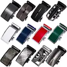 Сплав Мужские ремешки пряжки Кнопка скольжения без ремня Золотой Синий Черный Серебряный Пряжка для 3,3 см до 3,5 см Трещоточный ремень