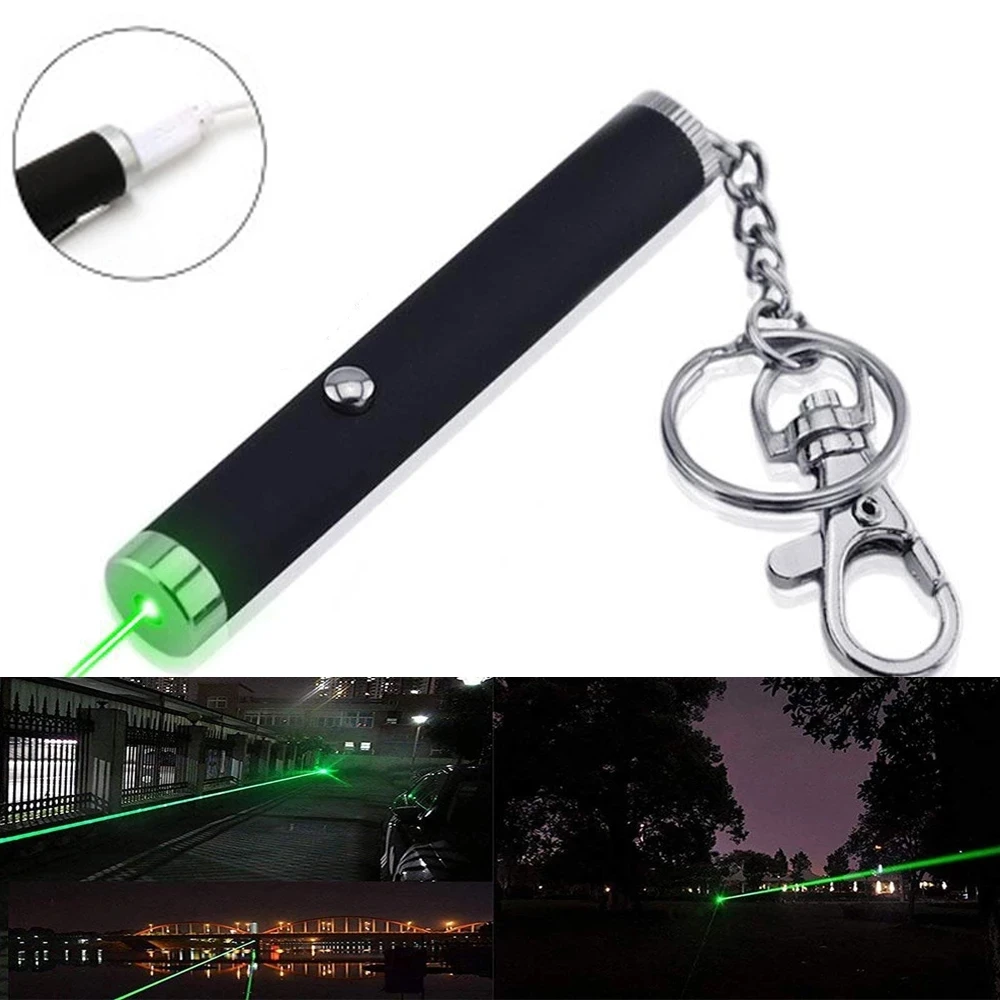 

Лазерная указка USB маленький зеленый лазер, лазерная указсветильник для охоты, 532 нм, 5 мВт, высокомощное устройство, лазерная ручка
