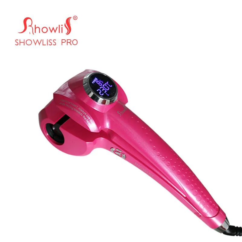 Популярные автоматические локоны для волос Showliss, дизайн, электрические волшебные бигуди для волос с жк-дисплеем, сделай сам, для укладки волос, локоны, стайлер, турмалин, керамика