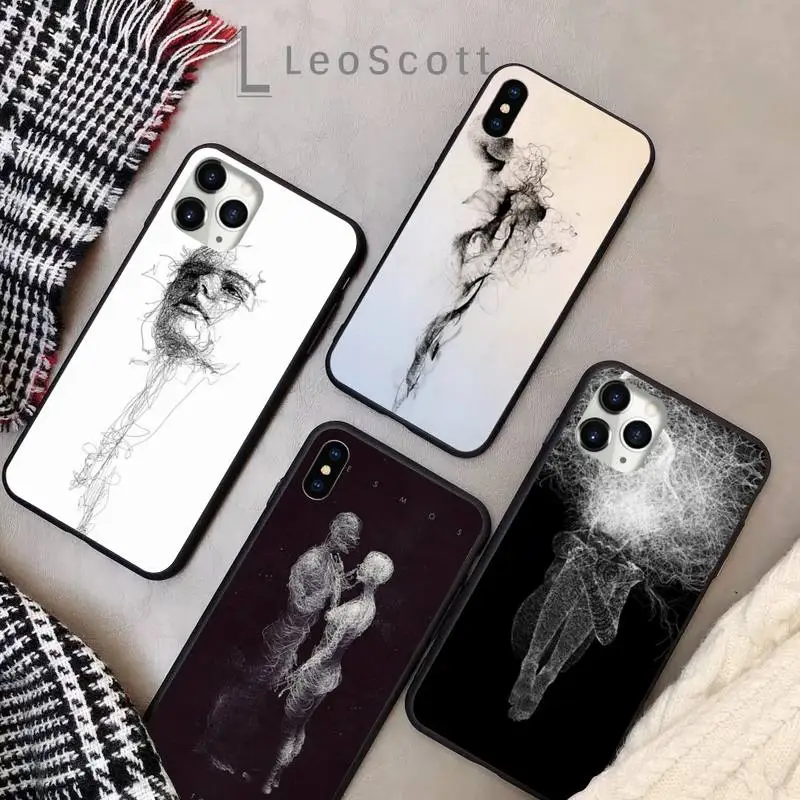 

3D abstract fashion simple body Phone Case for iPhone 11 12 pro XS MAX 8 7 6 6S Plus X 5S SE 2020 XR Soft silicone
