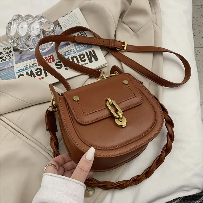 

Oblique Satchel Women Bags 2020 Leather Saddle Bags For Women New Crossbody Shoulder Bag Female Flap Shoulder Handbag And Purse