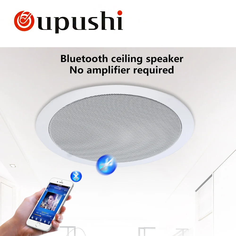 Oupushi VX6-C Bluetooth активный громкоговоритель PA звуковая система 6,5-дюймовый потолочный динамик Bluetooth для домашней музыки